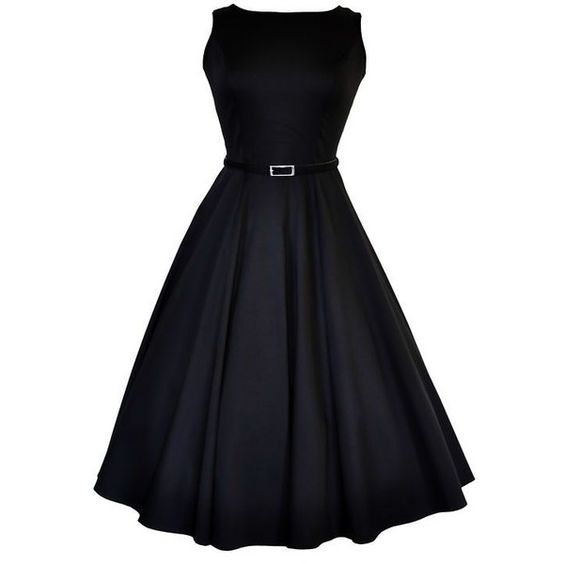 black a-line dress